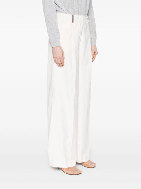 corduroy straight-leg trousers